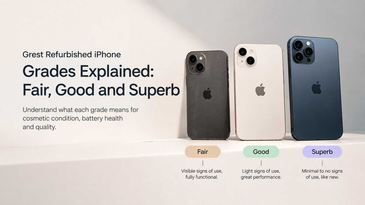 Grest Refurbished iPhone Grades Explained: Fair, Good and Superb