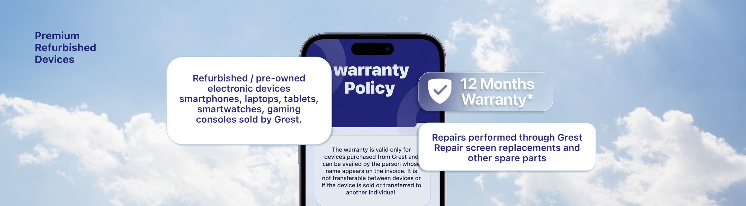 Warranty banner